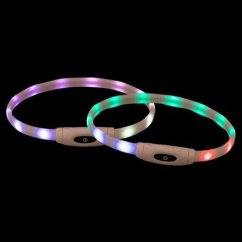 Flash USB svítící obojek, XS-XL: 65 cm / 16 mm, multi-color (RP 2,10 Kč)