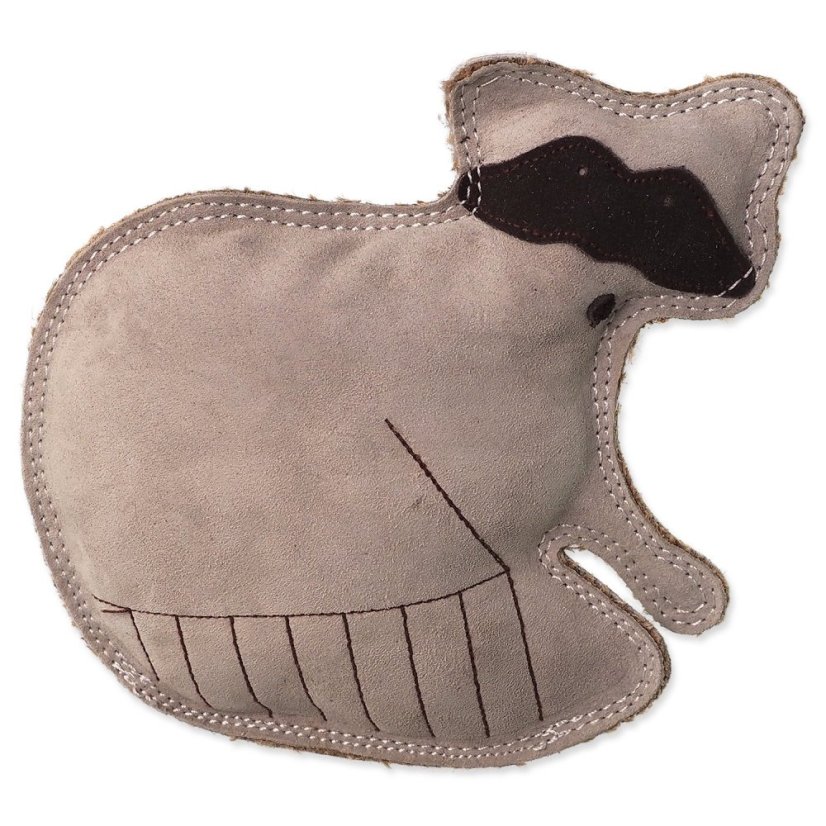 Hračka Dog Fantasy Dura-fused mýval pískací, kůže a juta 18,5cm