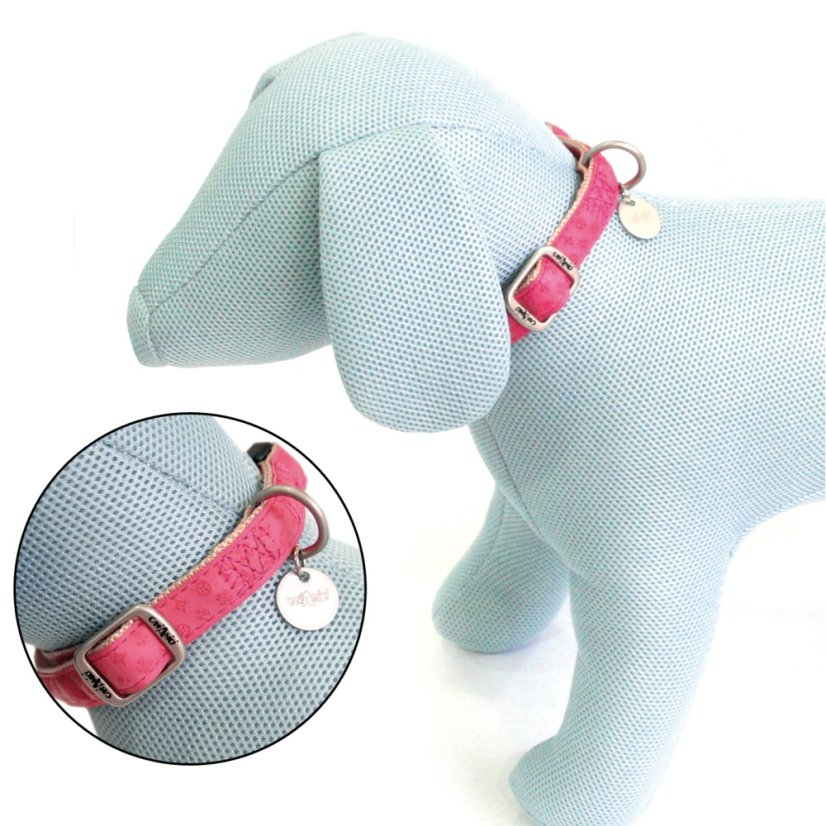 Obojek Mylord růžová 20 - 30 x 1 cm