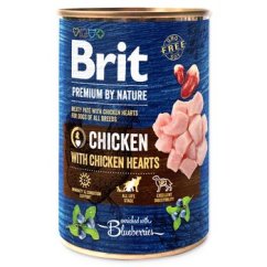 Konzerva Brit Premium by Nature kuře a srdce 400g