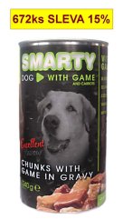 SMARTY Dog Zvěřina chunks, konzerva 1240 g 