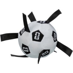 FIFA 2026 měkký aportovací míč s úchyty, 12 cm, bílá/černá - LIMITOVANÁ NABÍDKA
