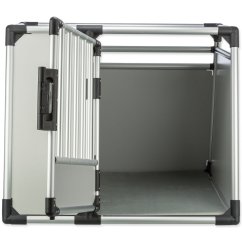 Přepravka hliník L–XL 94×75×88cm stříbrno-šedá