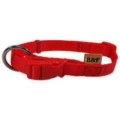 Obojek BAF nylon červený 1,5x30-50cm
