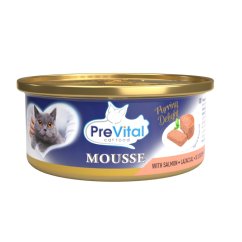 PreVital kočka losos, konzerva 85 g 