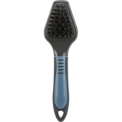 Plastový kartáč oboustranný triangl s kovovými drátky 6x19cm