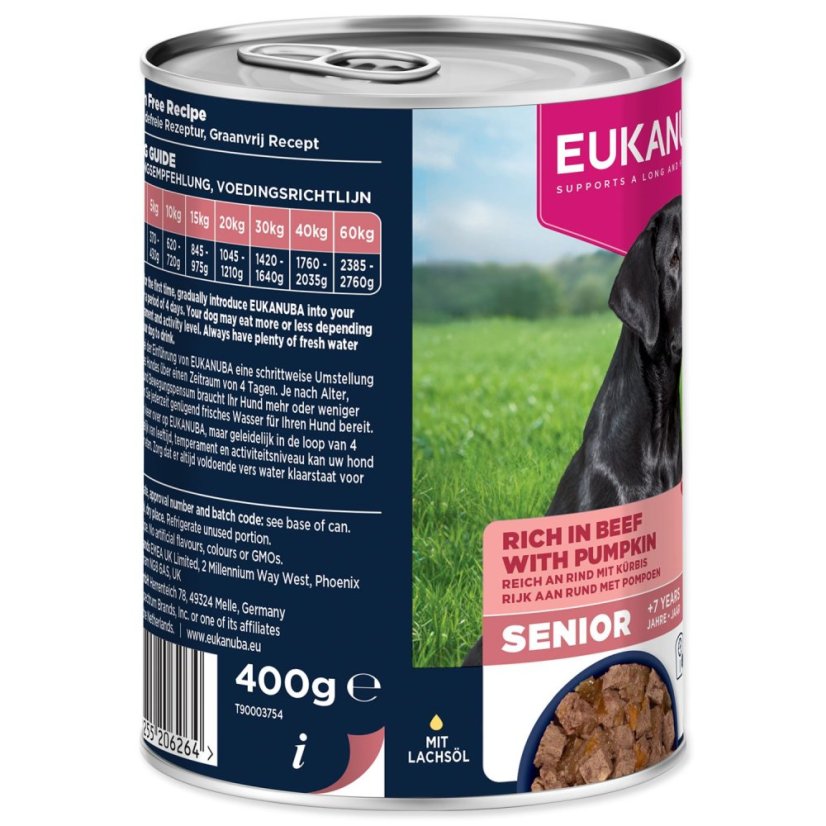 Konzerva EUKANUBA senior bohatá na hovězí s dýní 400 g