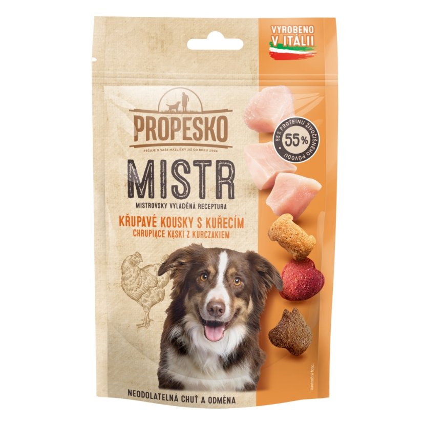PROPESKO Dog Mistr křupavé kousky s kuřecím 60 g