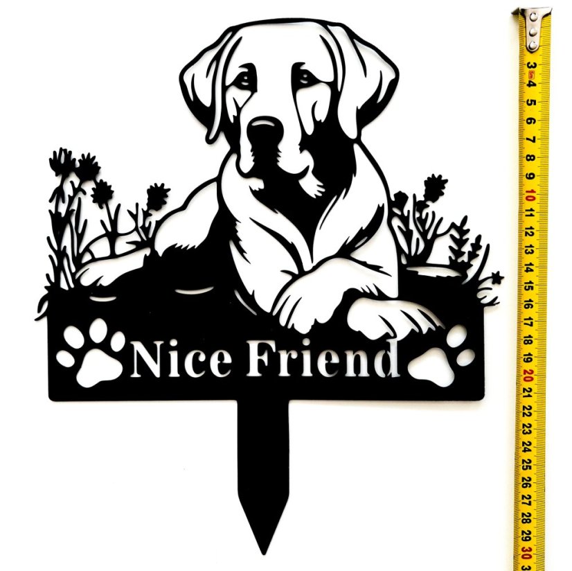 Zápich - pes s možností vlastního nápisu