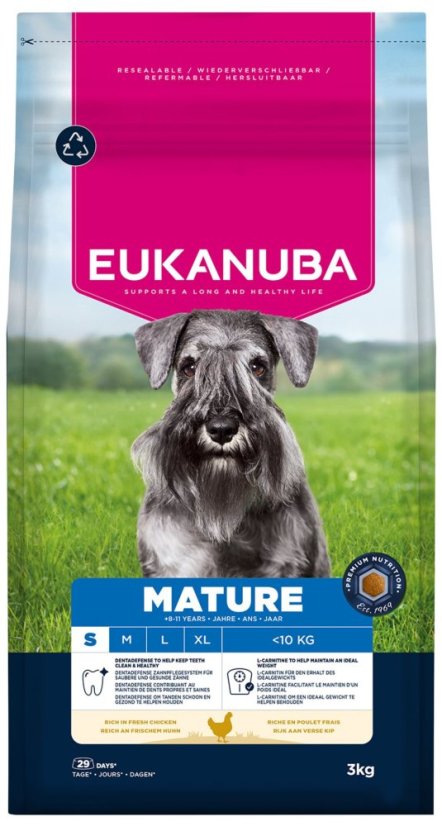Krmivo EUKANUBA Mature Small rich in fresh chicken 3kg