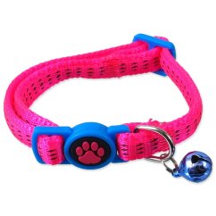 Obojek Magic Cat Nylon XS růžový 1x19-31cm