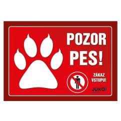 Samolepka pozor pes TLAPKA