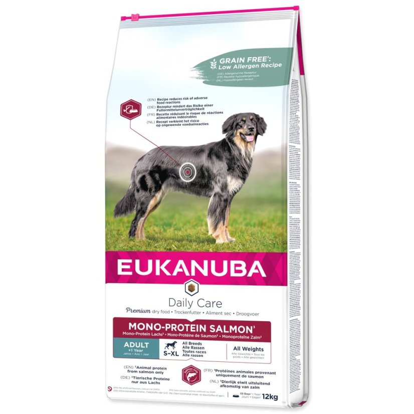Krmivo EUKANUBA Daily Care Adult Mono Protein Salmon 12kg