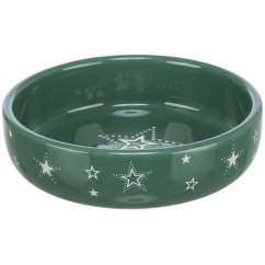 Xmas Bowl, vánoční keramická miska, 0.4 l/ø 15 cm, tmavá zelená