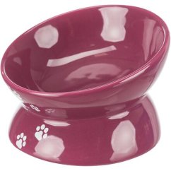 Zvýšená ergonomická keramická miska, 0.15 l/ø 13 cm, vínová
