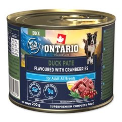 Konzerva Ontario Adult kachní pate s příchutí brusinek 200g