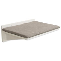 Platforma Trixie k připevnění na stěnu s polštářem bílá 50x17,5x36,5cm