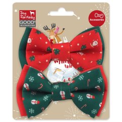 Motýlek Dog Fantasy Winter Tale Vánoční 10x6cm 2ks