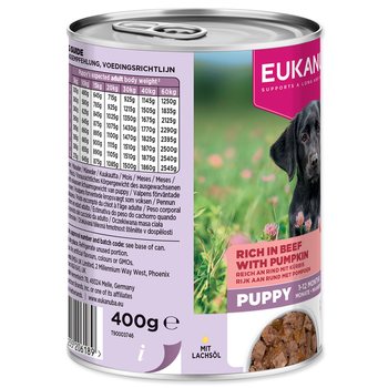 Konzerva EUKANUBA Puppy bohatá na hovězí s dýní 400 g