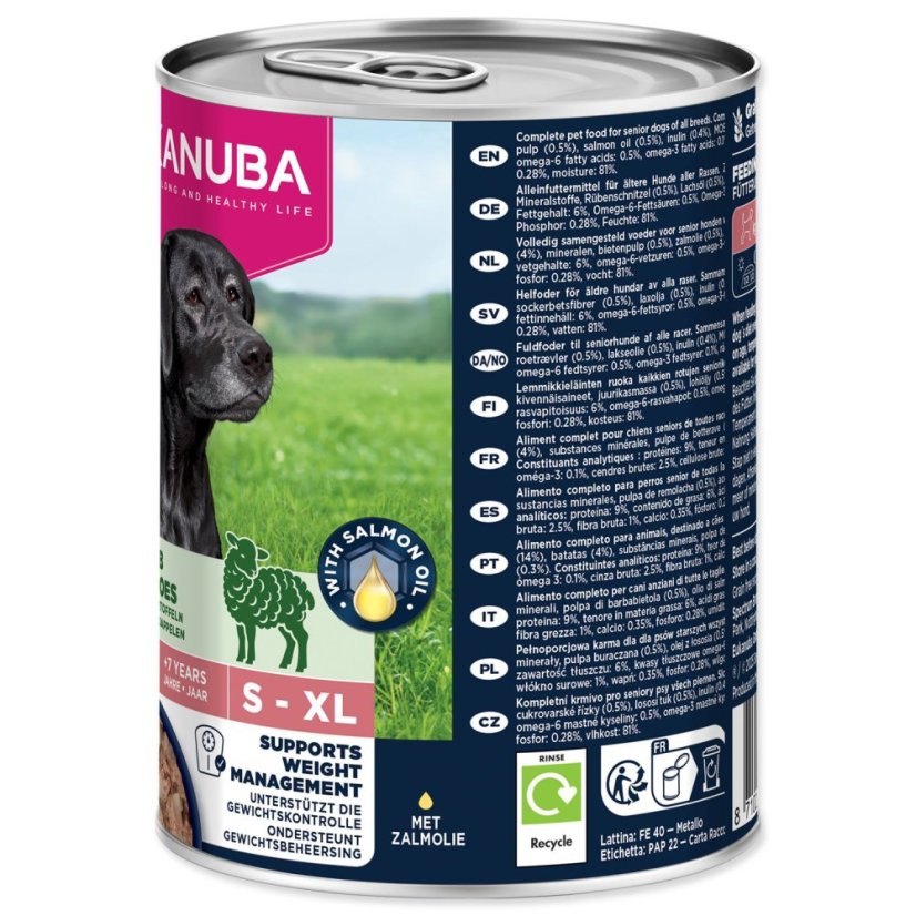 Konzerva EUKANUBA Senior bohatá na jehněčí s bramborami 400 g