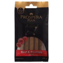 Pochoutka Prospera Plus Hovězí a surová kůže tyčinka 5ks 7,5cm