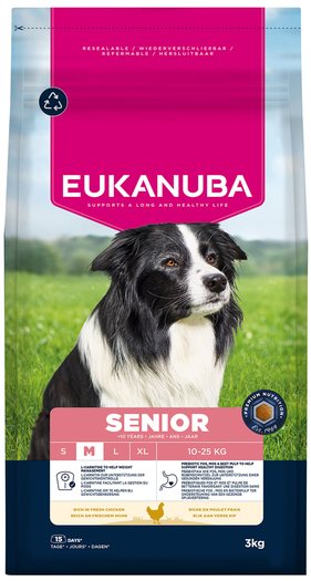 Krmivo EUKANUBA Senior Medium rich in fresh chicken 3kg
