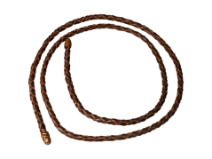 pletená šnůrka na bolo s kovovými šiškami