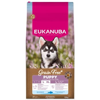 Krmivo EUKANUBA Grain Free Puppy Large rich in ocean fish 12kg