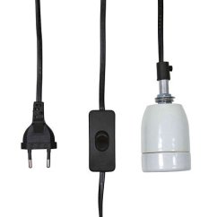 Porcelánová objímka Pro Socket do 200 W, 1,8 m (RP 2,10 Kč)