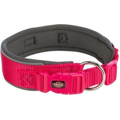 PREMIUM obojek extra široký, fuchsia/grafit