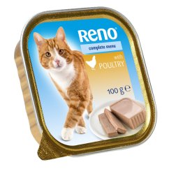 RENO Cat drůbeží se zeleninou, vanička 100 g