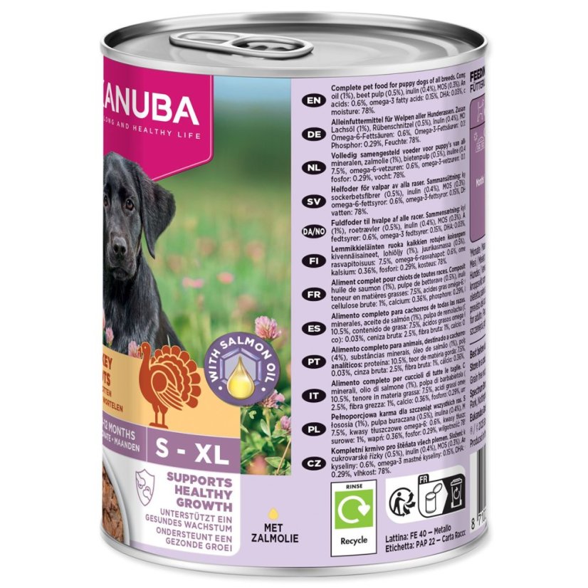 Konzerva EUKANUBA Puppy bohatá na krůtí s mrkví 400 g