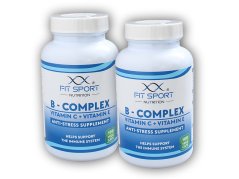 2x B-Complex + Vitamin C + Vitamin E 100 vege kapslí