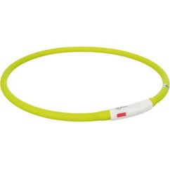 Flash USB svítící obojek XS-XL 70 cm / 10 mm,  zelený (RP 2,10 Kč)