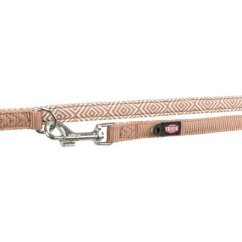 Vodítko PREMIUM přepínací, neoprenové polstrování, boho/karamel