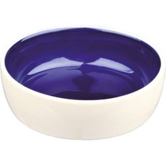 Keramická miska s glazurou 300ml/13 cm - krémovo/modrá