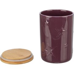 Xmas Snack Jar, vánoční zásobník ø 13 × 19 cm, keramika, bordó