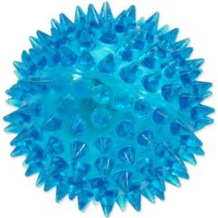 Hračka Dog Fantasy míček LED modrý 6cm
