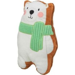 Xmas Bear - medvídek 20 cm, hračka pro psy, se zvukem, plyš