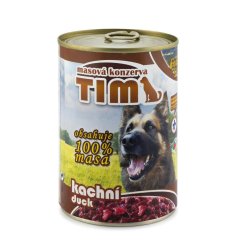 TIM Dog kachní, konzerva 400 g