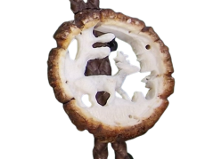 Vyřezávané bolo růže - srnec