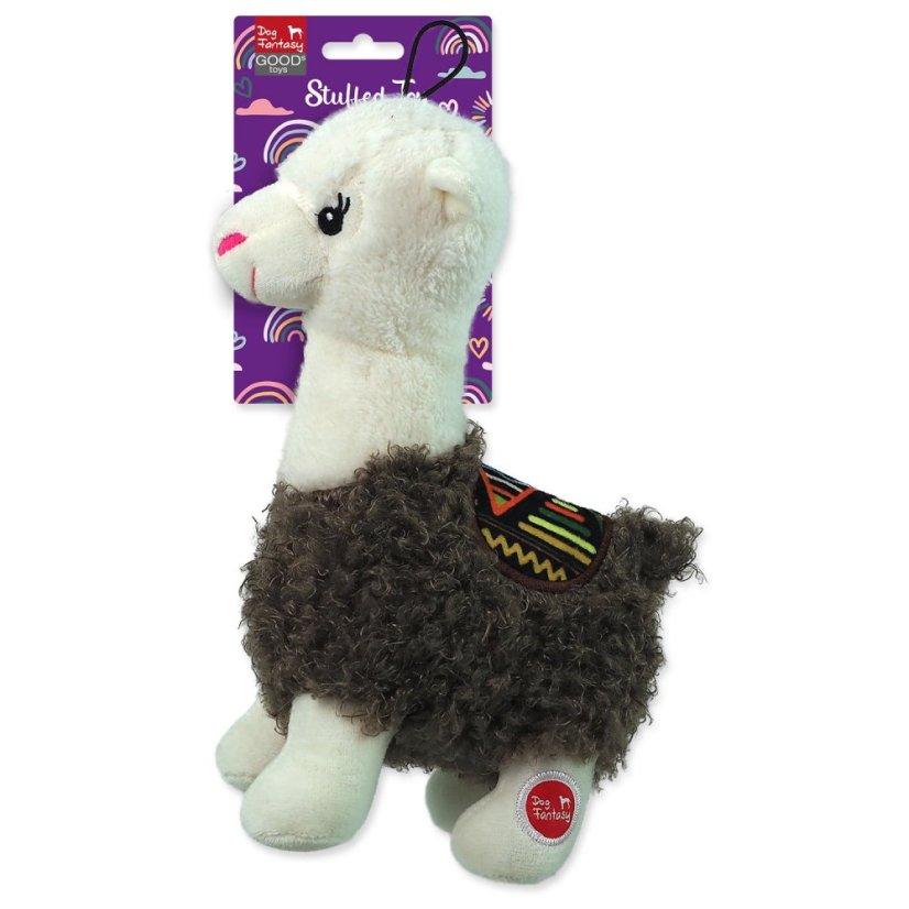 Hračka Dog Fantasy Stuffed Toy lama pískací mix barev 26cm