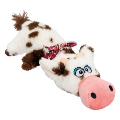 Kravička ležící 30 cm, plyšová hračka pro psy, strakatá, HipHop Dog