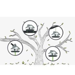 Krmítko venkovní domek plast hnědá