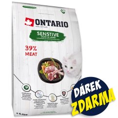 Krmivo Ontario Cat Sensitive/Derma 6,5kg + 6 kapsiček ZDARMA