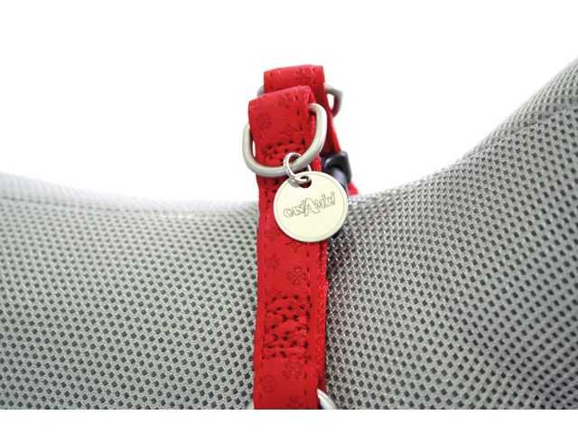 Postroj Mylord červený 1,5x35-60 cm