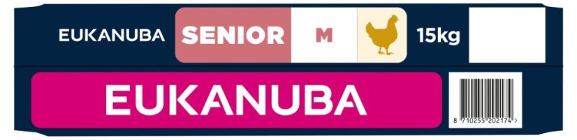 Krmivo EUKANUBA Senior Medium rich in fresh chicken 15kg