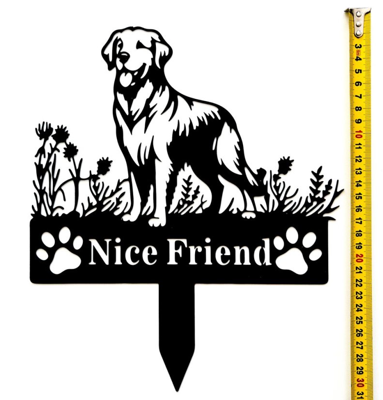 Zápich - pes s možností vlastního nápisu