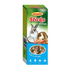 Avicentra Deluxe Tyčinka Králík, morče ořechy a kokos (2 ks)