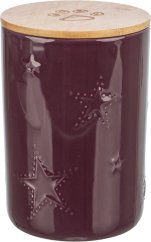 Xmas Snack Jar, vánoční zásobník ø 13 × 19 cm, keramika, bordó